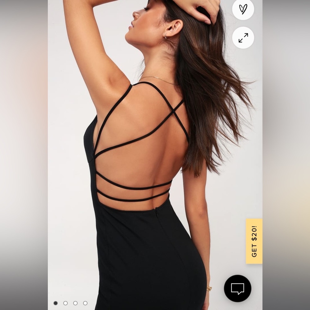 Lulu’s Backless Black Midi Dress